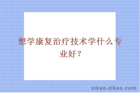 想学康复治疗技术学什么专业好？