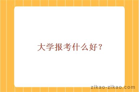 大学报考什么好？