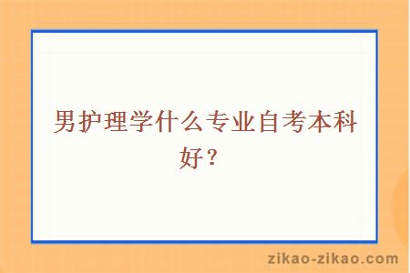 男护理学什么专业自考本科好？