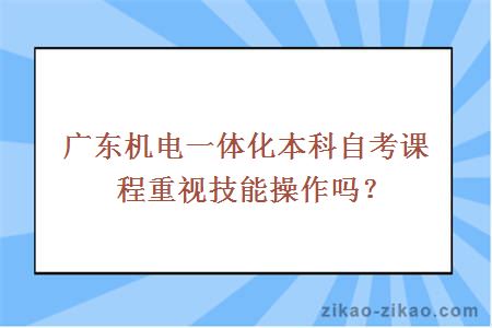 广东机电一体化本科自考课程重视技能操作吗？