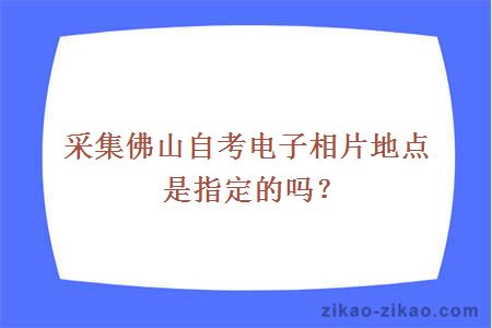 采集佛山自考电子相片地点是指定的吗？