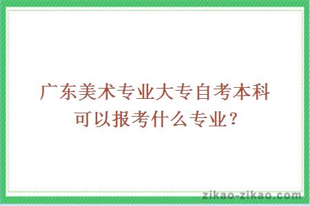 广东美术专业大专自考本科可以报考什么专业？