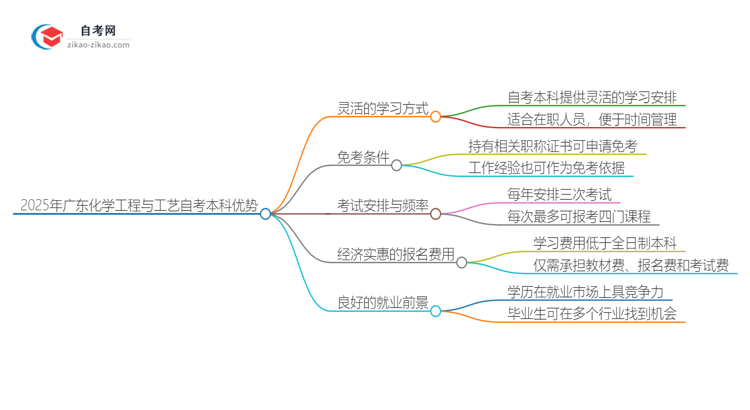 2025年广东化学工程与工艺读自考本科有哪些优势？思维导图