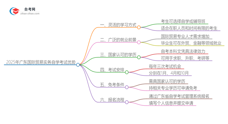 2025年广东国际贸易实务专业读自学考试有哪些优势？思维导图