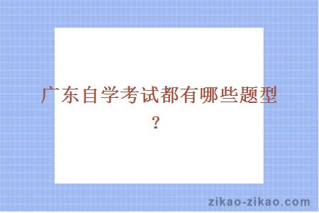 广东自学考试都有哪些题型？