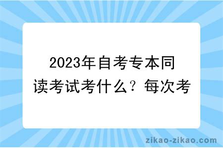 2023年自考专本同读考试考什么？每次考试可以报几门？