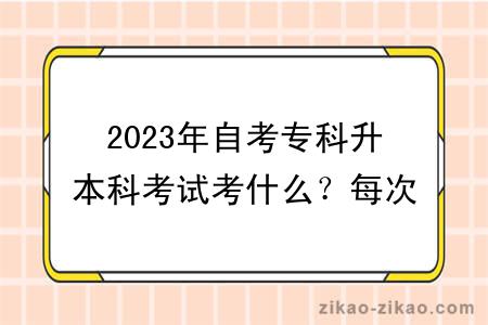 2023年自考专科升本科考试考什么？每次考试可以报几门？