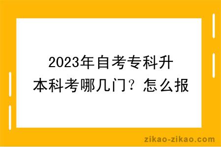 2023年自考专科升本科考哪几门？怎么报考？