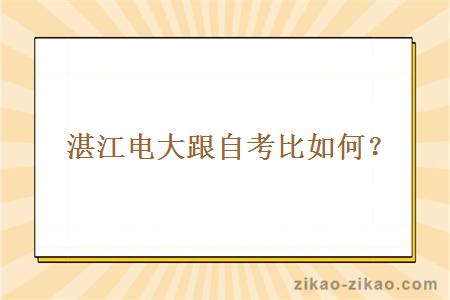  湛江电大跟自考比如何？