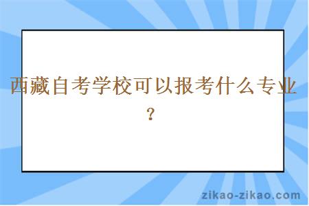 西藏自考学校可以报考什么专业？