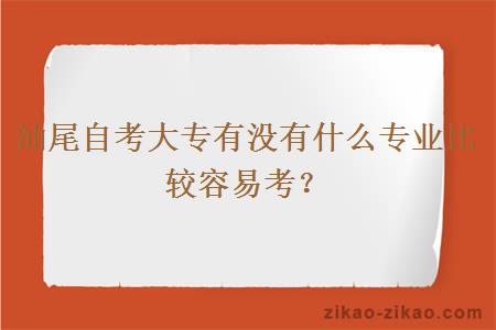 汕尾自考大专有没有什么专业比较容易考？