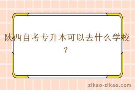 陕西自考专升本可以去什么学校？