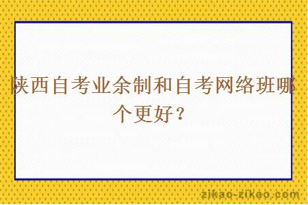 陕西自考业余制和自考网络班哪个更好？