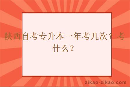 陕西自考专升本一年考几次？考什么？