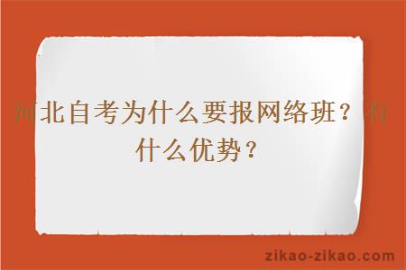 河北自考为什么要报网络班？有什么优势？