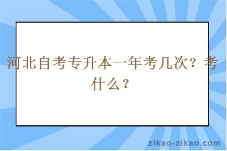 河北自考专升本一年考几次？考什么？