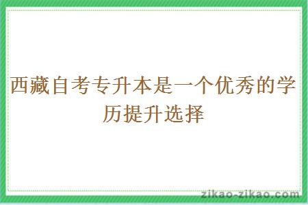 西藏自考专升本是一个优秀的学历提升选择