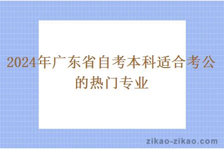 2024年广东省自考本科适合考公的热门专业