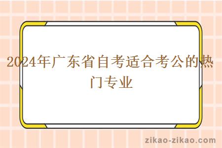 2024年广东省自考适合考公的热门专业